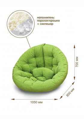 Кресло для отдыха "Форест" (велюр текстура лайм)/осн. в Новосибирске - katalogmebeli.com | фото 8