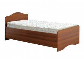 Кровать одинарная 900-1 без матраса (круглые спинки) Орех Таволато в Новосибирске - katalogmebeli.com | фото