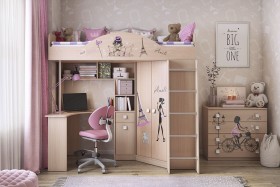 Амели Набор мебели Детский комплекс дуб млечный в Новосибирске - katalogmebeli.com | фото