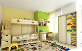 Детская комната Клаксон (Бежевый/корпус Клен) в Новосибирске - katalogmebeli.com | фото 3