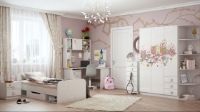 Детская комната Совушки (Белый/корпус Выбеленное дерево) в Новосибирске - katalogmebeli.com | фото 5