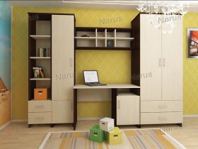Детская Студент Комплект мебели (Дуб сонома/Белый) в Новосибирске - katalogmebeli.com | фото 1