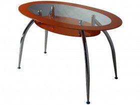 DT 445 стол обеденный, оранжевый 1200*700, ноги крашеные в Новосибирске - katalogmebeli.com | фото 1