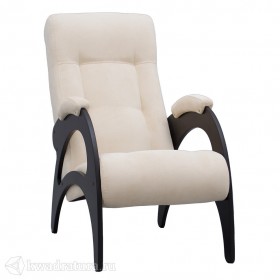 Кресло для отдыха Неаполь Модель 9 без лозы (Венге-эмаль/Ткань Ваниль Verona Vanilla) в Новосибирске - katalogmebeli.com | фото