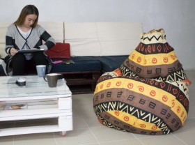 Кресло-груша Большое-Африка в Новосибирске - katalogmebeli.com | фото 4