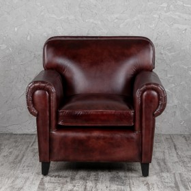 Кресло кожаное Элегант (Бордовый) в Новосибирске - katalogmebeli.com | фото 7