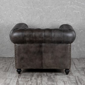Кресло кожаное Лофт Честер (акация) в Новосибирске - katalogmebeli.com | фото 7