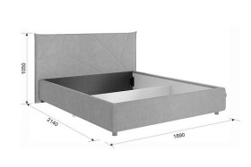 Кровать 1,6 Квест с подъемным механизмом (Топаз велюр) купить в Новосибирске - katalogmebeli.com | фото 2