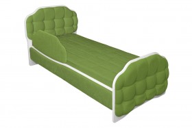 Кровать 160 Атлет 76 Зелёный (мягкий бортик) в Новосибирске - katalogmebeli.com | фото