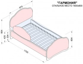 Кровать 160 Гармония 31 Светло-сиреневый (мягкий бортик) в Новосибирске - katalogmebeli.com | фото 2