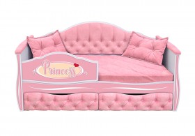 Кровать 160 серии Иллюзия 2 ящика 15 Бледно-розовый (подушки) в Новосибирске - katalogmebeli.com | фото