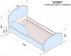 Кровать 180 Атлет 02 Бежевый (мягкий бортик) в Новосибирске - katalogmebeli.com | фото 2