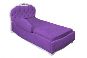 Кровать 190 Гармония Lux 32 Фиолетовый (мягкий бортик) в Новосибирске - katalogmebeli.com | фото