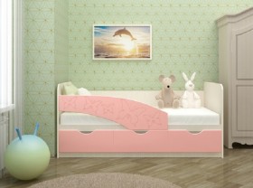 Кровать Бабочки 1,6м (Розовый металлик) в Новосибирске - katalogmebeli.com | фото