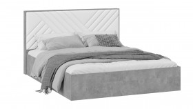 Кровать без ПМ «Хилтон» Тип 1 Ателье светлый/Белый в Новосибирске - katalogmebeli.com | фото