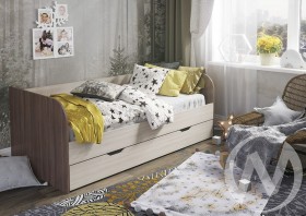 Кровать детская Балли 2-х уровневая (шимо темный/шимо светлый) в Новосибирске - katalogmebeli.com | фото