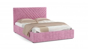 Кровать Гамма ш. 1400 (без основания для хранения) (велюр тенерифе розовый) в Новосибирске - katalogmebeli.com | фото 1