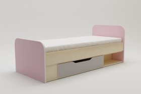 Кровать Грэйси 1650х750 (Розовый/Серый/корпус Клен) в Новосибирске - katalogmebeli.com | фото 2