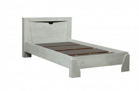 Кровать одинарная 33.07 с настилом "Лючия" (ш. 900)/(бетон пайн белый / венге / белый) в Новосибирске - katalogmebeli.com | фото 1