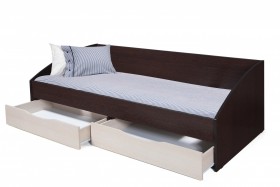 Кровать одинарная "Фея - 3" (симметричная) New (венге / вудлайн кремовый / ДВПО: белый) в Новосибирске - katalogmebeli.com | фото 3