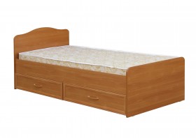 Кровать одинарная с ящиками 800-1 без матраса (круглые спинки) Вишня Оксфорд в Новосибирске - katalogmebeli.com | фото 1