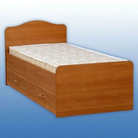 Кровать одинарная 800-2 без матраса (прямые спинки) Дуб Сонома в Новосибирске - katalogmebeli.com | фото 2