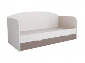 Кровать с ящиками ДКД 2000.1 Лавис (Белый софт/Грей софт/корпус Белый) в Новосибирске - katalogmebeli.com | фото 1
