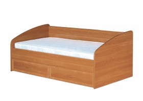 Кровать с ящиками с задней спинкой 900-1 без матраса Вишня Оксфорд в Новосибирске - katalogmebeli.com | фото 1