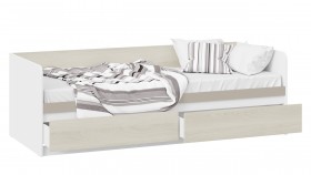 Кровать «Сканди» с 2 ящиками Дуб Гарден/Белый/Глиняный серый в Новосибирске - katalogmebeli.com | фото 2