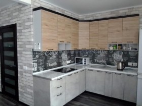 Кухня 2,0м Лофт (Штукатурка серая/Серый) в Новосибирске - katalogmebeli.com | фото 16