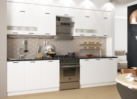 Кухонный гарнитур Дуся 1600 мм верх Цемент/низ Белый бриллиант в Новосибирске - katalogmebeli.com | фото 5