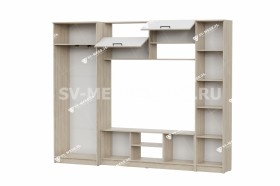 Мебель для гостиной МГС 3 Исполнение 1 Дуб Сонома / Белый в Новосибирске - katalogmebeli.com | фото 3