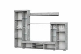 Мебель для гостиной МГС 5 Цемент светлый / Белый в Новосибирске - katalogmebeli.com | фото 4