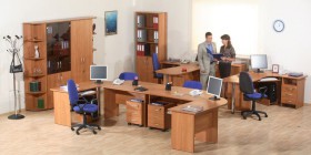 Мебель для персонала Альфа 61 Ольха в Новосибирске - katalogmebeli.com | фото 1