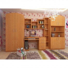 Детская Мишутка Комплект мебели (Вишня оксфорд) в Новосибирске - katalogmebeli.com | фото