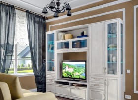 Модульная гостиная Флоренция (Дуб Сонома белый) в Новосибирске - katalogmebeli.com | фото 1