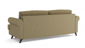 Оливер / диван - кровать 3-х местн. (еврокнижка) (велюр велутто коричневый 23 в Новосибирске - katalogmebeli.com | фото 2