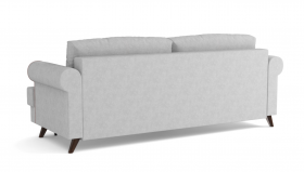 Оливер / диван - кровать 3-х местн. (еврокнижка) (велюр велутто серебряный 52 в Новосибирске - katalogmebeli.com | фото 3