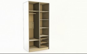 Шкаф 2-х створчатый с ящиками Клаксон без машинок (Белый/корпус Клен) в Новосибирске - katalogmebeli.com | фото 2
