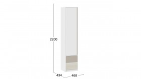 Шкаф для белья комбинированный «Сканди» Дуб Гарден/Белый/Глиняный серый в Новосибирске - katalogmebeli.com | фото 3