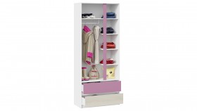 Шкаф для одежды комбинированный «Сканди» Дуб Гарден/Белый/Лиловый в Новосибирске - katalogmebeli.com | фото 4