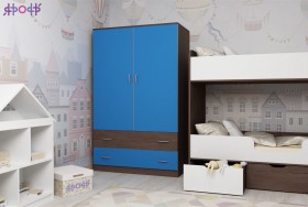 Шкаф двухстворчатый Бодего/Голубой в Новосибирске - katalogmebeli.com | фото