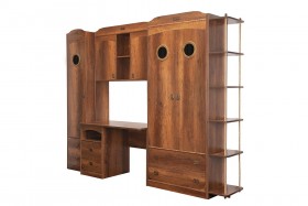 Шкаф комбинированный для белья с иллюминатором «Навигатор» (Дуб Каньон) в Новосибирске - katalogmebeli.com | фото 7