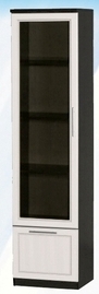 Шкаф средний с ящиком и стеклодверью ДЛЯ ГОСТИНОЙ ШСЯС-450 Венге/Дуб выбеленный в Новосибирске - katalogmebeli.com | фото 1