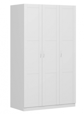 Шкаф трехдверный Пегас сборный белый в Новосибирске - katalogmebeli.com | фото