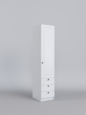 Шкаф угловой (секция с ящиками) Классика (Белый/корпус Выбеленное дерево) в Новосибирске - katalogmebeli.com | фото 1