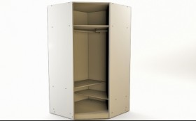 Шкаф угловой (угловая секция) Клаксон без машинок (Белый/корпус Клен) в Новосибирске - katalogmebeli.com | фото 2