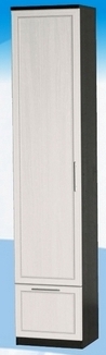 Шкаф высокий с ящиком ДЛЯ ГОСТИНОЙ ШВЯ-450 Венге/Дуб выбеленный в Новосибирске - katalogmebeli.com | фото