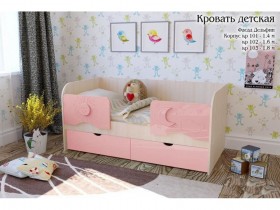Соня Кровать детская 2 ящика 1.6 Розовый глянец в Новосибирске - katalogmebeli.com | фото 1