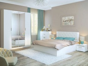 Спальня Тиффани (Белый текстурный) в Новосибирске - katalogmebeli.com | фото 1